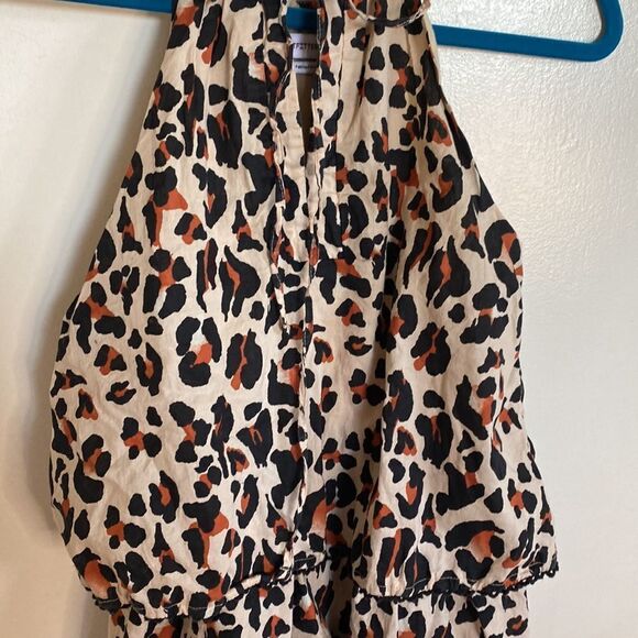 Urban outfitters cheetah print ruffle romper size SMALL - Picture 4 of 13